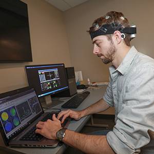 experimental psychology study with brain sensors
